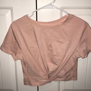 baby pink crop top